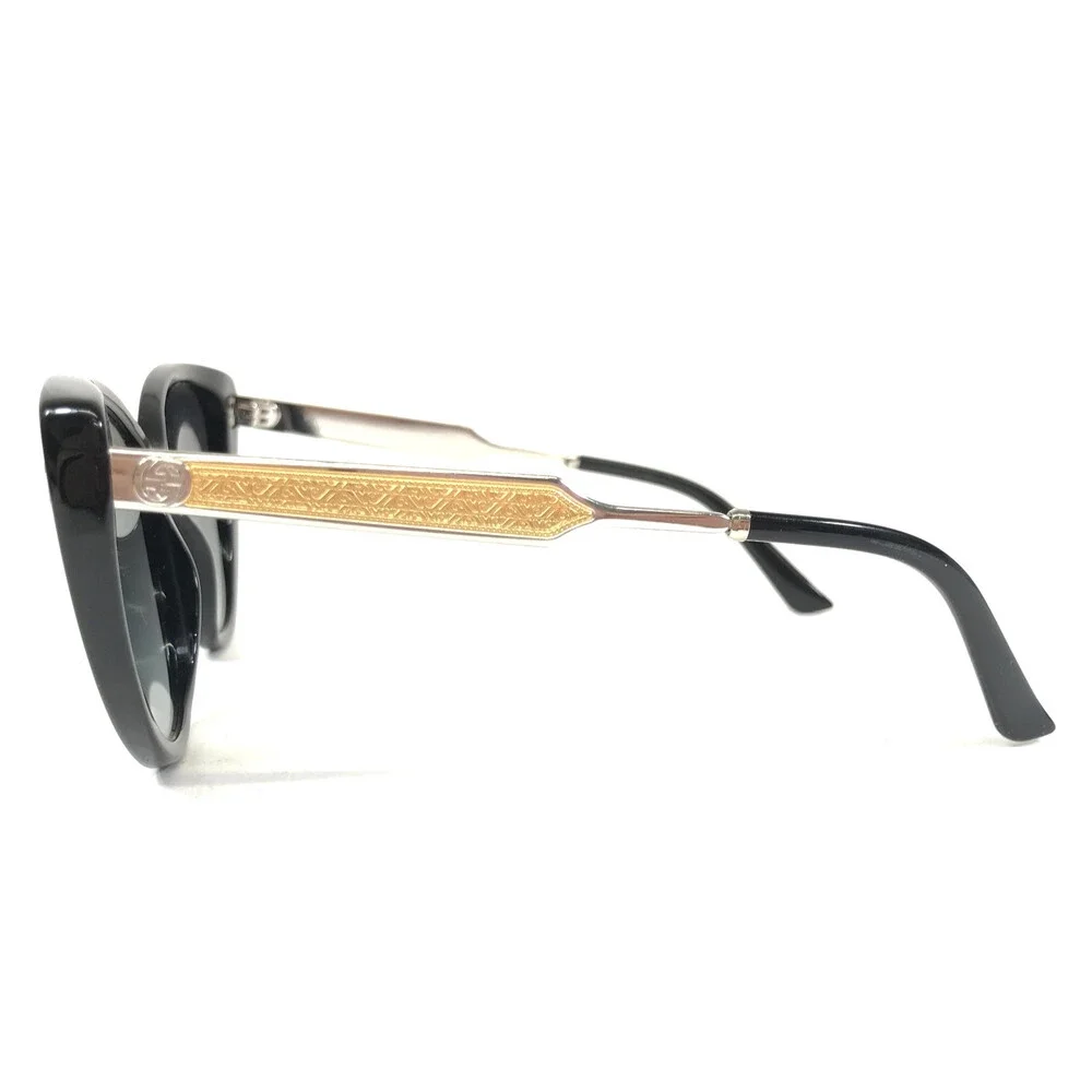 Gucci Sunglasses GG3804/S CSA9O Shiny Black Palladium Gold w/ Gradient Lenses